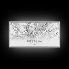 Load image into Gallery viewer, Birmingham Street Map, Alabama Map, Map Print, Modern Art, Wall Art, Canvas Print, Hometown Gifts, Entryway Décor, Farmhouse Wall Art