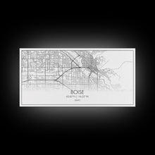 Load image into Gallery viewer, Boise Street Map, Idaho Map, Map Print, Modern Art, Wall Art, Canvas Art, Friendship Gift, Minimalist Décor, Bar Cart Décor, Rustic Home Art