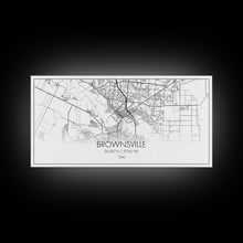 Carregar imagem no visualizador da galeria, Brownsville Street Map, Texas Map, Map Print, Modern Art, Wall Art, Canvas Art, Realtor Closing Gift, Wall Décor Over The Bed, Couples Gift