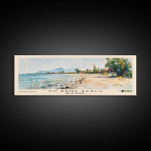 Load image into Gallery viewer, An Bang Beach, Hoi An, Vietnam Watercolor Beach Print, Vacation Gift, Hoi An, Vietnam Wall Art, Framed Canvas Print, Framed Beach Painting