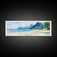 Load image into Gallery viewer, Anaoke Beach, Cook Islands Watercolor Beach Print, Vacation Gift, Cook Islands Wall Art, Beach Painting, Beach Decor, Beach Painting