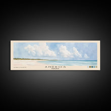 Load image into Gallery viewer, Andros, Bahamas Watercolor Beach Print, Vacation Gift, Bahamas Wall Art, Framed Canvas Print, Framed Beach Painting