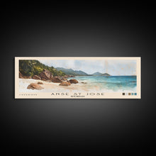 Load image into Gallery viewer, Anse St Jose, Seychelles Watercolor Beach Print, Vacation Gift, Seychelles Wall Art, Beach Painting, Beach Decor, Beach Painting