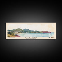 Load image into Gallery viewer, Antigua, Antigua and Barbuda Watercolor Beach Print, Vacation Gift, Antigua and Barbuda Wall Art, Framed Canvas Print, Framed Beach Painting