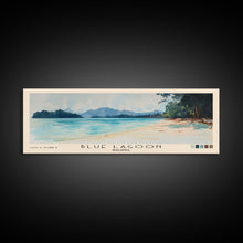 Load image into Gallery viewer, Blue Lagoon, Malasyia Watercolor Beach Print, Vacation Gift, Malasyia Wall Art, Beach Painting, Beach Decor, Beach Painting