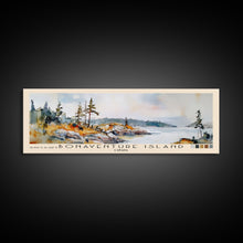 Load image into Gallery viewer, Bonaventure Island, Canada Watercolor Beach Print, Vacation Gift, Canada Wall Art, Beach Painting, Beach Decor, Beach Painting