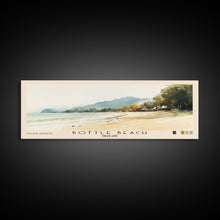 Load image into Gallery viewer, Bottle Beach, Thailand Watercolor Beach Print, Vacation Gift, Thailand Wall Art, Framed Canvas Print, Framed Beach Painting