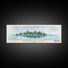 Load image into Gallery viewer, Brier Island, Canada Watercolor Beach Print, Vacation Gift, Canada Wall Art, Framed Canvas Print, Framed Beach Painting