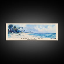 Load image into Gallery viewer, Bávaro Beach, Dominican Republic Watercolor Beach Print, Vacation Gift, Dominican Republic Wall Art, Framed Canvas Print, Framed Beach Painting