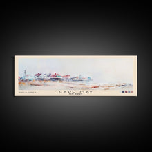 Carregar imagem no visualizador da galeria, Cape May, New Jersey Watercolor Beach Print, Vacation Gift, New Jersey Wall Art, Framed Canvas Print, Framed Beach Painting