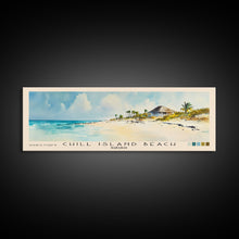 Cargar imagen en el visor de la galería, Chill Island Beach, Bahamas Watercolor Beach Print, Vacation Gift, Bahamas Wall Art, Framed Canvas Print, Framed Beach Painting