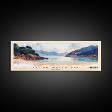 Cargar imagen en el visor de la galería, Clear Water Bay, Hong Kong Watercolor Beach Print, Vacation Gift, Hong Kong Wall Art, Framed Canvas Print, Framed Beach Painting