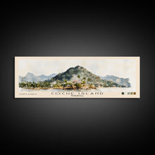 Cargar imagen en el visor de la galería, Cockburn Town Beach, Turks and Caicos Watercolor Beach Print, Vacation Gift, Turks and Caicos Wall Art, Framed Canvas Print, Framed Beach Painting