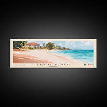 Load image into Gallery viewer, Crane Beach, Barbados Watercolor Beach Print, Vacation Gift, Barbados Wall Art, Framed Canvas Print, Framed Beach Painting