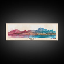 Load image into Gallery viewer, Crete, Greece Watercolor Beach Print, Vacation Gift, Greece Wall Art, Beach Painting, Beach Decor, Beach Painting