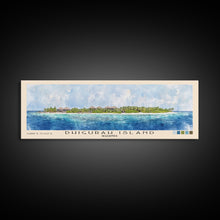 Load image into Gallery viewer, Dhigurah Island, Maldives Watercolor Print, Vacation Gift, Maldives Wall Art, Beach Painting, Beach Decor, Large Wall Art, Wood Frame Art