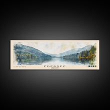 Load image into Gallery viewer, Edersee, Germany Watercolor Beach Print, Vacation Gift, Germany Wall Art, Framed Canvas Print, Framed Beach Painting