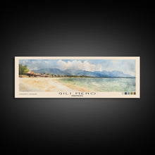 Load image into Gallery viewer, Gili Meno, Indonesia Watercolor Print, Vacation Gift, Indonesia Wall Art, Beach Painting, Beach Decor, Large Wall Art, Wood Frame Art