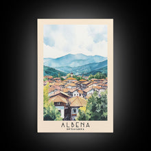 Carregar imagem no visualizador da galeria, Albena, Bulgaria Watercolor Beach Print, Vacation Gift, Bulgaria Wall Art, Framed Canvas Print, Framed Beach Painting