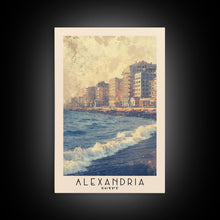 Load image into Gallery viewer, Alexandria, Egypt Watercolor Beach Print, Vacation Gift, Egypt Wall Art, Beach Painting, Beach Decor, Beach Painting