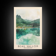 Load image into Gallery viewer, Beau Vallon, Seychelles Watercolor Beach Print, Vacation Gift, Seychelles Wall Art, Beach Painting, Beach Decor, Beach Painting