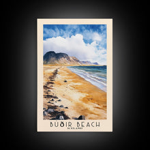 Load image into Gallery viewer, Búðir Beach, Iceland Watercolor Beach Print, Vacation Gift, Iceland Wall Art, Beach Painting, Beach Decor, Beach Painting