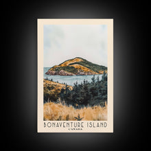 Load image into Gallery viewer, Bonaventure Island, Canada Watercolor Beach Print, Vacation Gift, Canada Wall Art, Beach Painting, Beach Decor, Beach Painting
