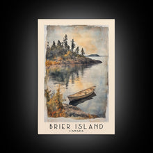 Load image into Gallery viewer, Brier Island, Canada Watercolor Beach Print, Vacation Gift, Canada Wall Art, Framed Canvas Print, Framed Beach Painting