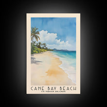 Load image into Gallery viewer, Cane Bay Beach, US Virgin islands Watercolor Beach Print, Vacation Gift, US Virgin islands Wall Art, Beach Painting, Beach Decor, Beach Painting