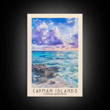 Load image into Gallery viewer, Cayman Islands, United Kingdom Watercolor Beach Print, Vacation Gift, United Kingdom Wall Art, Beach Painting, Beach Decor, Beach Painting