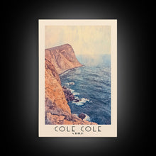 Load image into Gallery viewer, Cole Cole, Chile Watercolor Beach Print, Vacation Gift, Chile Wall Art, Beach Painting, Beach Decor, Beach Painting