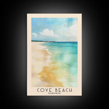 Load image into Gallery viewer, Cove Beach, Bahamas Watercolor Beach Print, Vacation Gift, Bahamas Wall Art, Beach Painting, Beach Decor, Beach Painting