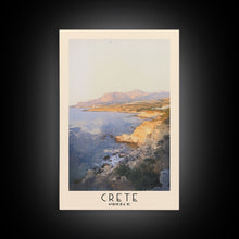 Load image into Gallery viewer, Crete, Greece Watercolor Beach Print, Vacation Gift, Greece Wall Art, Beach Painting, Beach Decor, Beach Painting