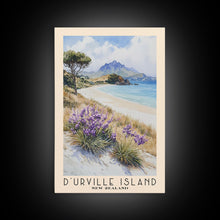 Load image into Gallery viewer, D’Urville Island, New Zealand Watercolor Beach Print, Vacation Gift, New Zealand Wall Art, Framed Canvas Print, Framed Beach Painting