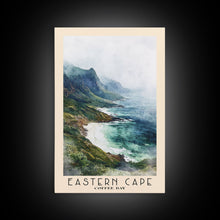Load image into Gallery viewer, Eastern Cape, Coffee Bay Watercolor Print, Vacation Gift, Coffee Bay Wall Art, Beach Painting, Beach Decor, Large Wall Art, Wood Frame Art