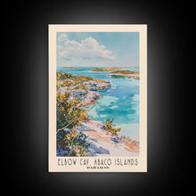 Load image into Gallery viewer, Elbow Cay, Abaco Islands, Bahamas Watercolor Beach Print, Vacation Gift, Bahamas Wall Art, Beach Painting, Beach Decor, Beach Painting