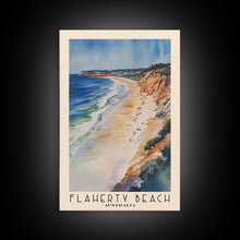 Load image into Gallery viewer, Flaherty Beach, Australia Watercolor Print, Vacation Gift, Australia Wall Art, Beach Painting, Beach Decor, Large Wall Art, Wood Frame Art
