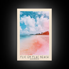 Load image into Gallery viewer, Flic en Flac Beach, Mauritius Watercolor Beach Print, Vacation Gift, Mauritius Wall Art, Beach Painting, Beach Decor, Beach Painting