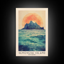 Carregar imagem no visualizador da galeria, Genovesa Island, Ecuador Watercolor Beach Print, Vacation Gift, Ecuador Wall Art, Framed Canvas Print, Framed Beach Painting