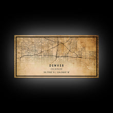 Load image into Gallery viewer, Denver map print poster canvas, Colorado map print poster canvas, Denver city map print poster canvas, framed road map art, office decor