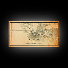 Load image into Gallery viewer, El Paso Texas Vintage Map Print, El Paso Map, Texas Map Art, El Paso City Road Map Poste, Vintage Gift Map, Travel Vacation Art, Rustic Map