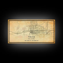 Load image into Gallery viewer, Tulsa Map Art - Oklahoma - Custom Tulsa City Streets Map Print - University of Tulsa - Home Office Decor Tulsa Map Decor Oklahoma Wall Art