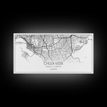 Cargar imagen en el visor de la galería, Chula Vista Street Map, California Map, Map Print, Modern Art, Wall Art, Canvas Art, Laundry Room Décor, Homeschool Wall Art, Over Bed Art