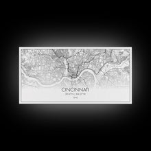 Cargar imagen en el visor de la galería, Cincinnati Street Map, Ohio Map, Map Print, Modern Art, Wall Art, Canvas Art, Garage Art, Educational Wall Art, Above Desk Décor, Room Décor