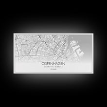 Cargar imagen en el visor de la galería, Copenhagen Street Map, Denmark Map, Map Print, Minimalist Art, Wall Art, Canvas Art, Modern Room Décor, RV Wall Décor, Gift For Pilot