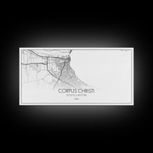 Load image into Gallery viewer, Corpus Christi Street Map, Texas Map, Map Print, Minimalist Art, Wall Art, Canvas Art, Homeschool Gifts, College Dorm Décor, Tiny Home Décor