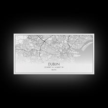 Carregar imagem no visualizador da galeria, Dublin Street Map, Ireland Map, Map Art, Minimalist Art, Wall Art, Canvas Art, Game Room Décor, Man Cave Wall Décor, Industrial Décor