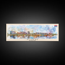 Load image into Gallery viewer, Almere Netherlands Wall Art, Panoramic Travel Poster, Panoramic Framed Canvas Print, City Wall Art, Wall Hanging Home Decor, Travel Art