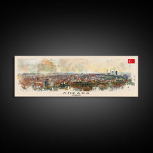 Load image into Gallery viewer, Ankara Turkey Travel Print Wall Art, Panoramic City Art, Travel Art, Wall Decor, Vacation Gift, Framed Canvas Print Or Metal Art