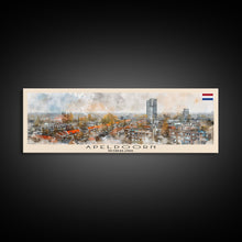 Load image into Gallery viewer, Apeldoorn Netherlands Travel Print Wall Art, Panoramic City Art, Travel Art, Wall Decor, Vacation Gift, Framed Canvas Print Or Metal Art